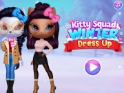 Gêm Sgwad Kitty Gwisgo Gaeaf i fyny  ar-lein