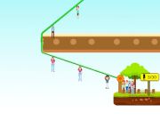 Gêm Mae pobl zipline yn achub  ar-lein