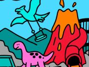 Gêm Lliw yn ôl Parc Dino Code  ar-lein