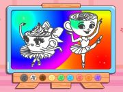 Gêm Llyfr Lliwio: Ballerina Cappuccin ar-lein