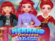 Gêm Mermaid Princess trwy'r flwyddyn o amgylch ffasiwn ar-lein
