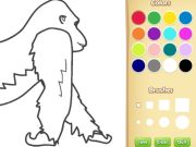 Gêm Llyfr Lliwio Gorilla i Blant ar-lein