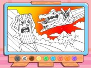 Gêm Llyfr Lliwio: Bombardino Crocodilo ar-lein