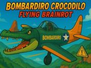 Gêm Bombardiro crocodilo hedfan brainrot ar-lein