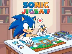 Gêm Sonic Jigsaw ar-lein