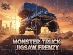 Gêm Monster Truck Jigsaw Frenzy ar-lein