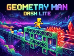 Gêm Geometry Man Dash Lite ar-lein
