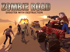Gêm Zombie Road: Shooter with Destruction ar-lein