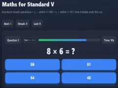 Gêm Maths for Standard V ar-lein