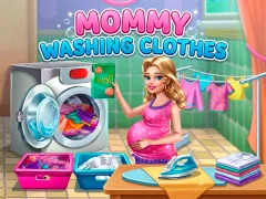 Gêm Mommy washing clothes ar-lein
