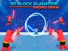 Gêm 3D Block Gladiator: Sword Draw ar-lein