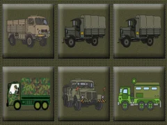 Gêm Army Trucks Memory ar-lein