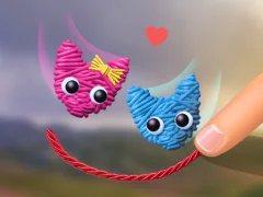 Gêm Love Cats Rope ar-lein