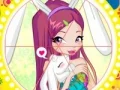 Gêm Winx bunny style: Round Puzzle ar-lein