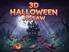 Gêm 3D Halloween Jigsaw ar-lein