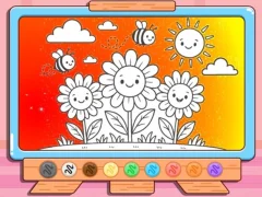 Gêm Coloring Book: Happy Flower ar-lein