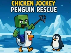 Gêm Chicken Jockey: Penguin Rescue ar-lein