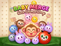 Gêm Baby Merge Cute animal drop ar-lein