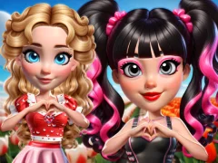 Gêm Vibrant Hearts Glamour vs Punk ar-lein