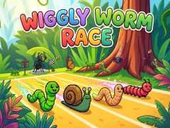 Gêm Wiggly Worm Race ar-lein