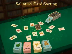 Gêm Solitaire. Card Sorting ar-lein