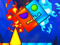 Gêm Fire And Water Geometry Dash ar-lein