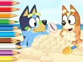 Gêm Coloring Book: Bluey On The Beach ar-lein