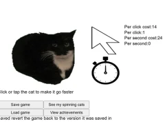 Gêm Spinning Cat Clicker ar-lein