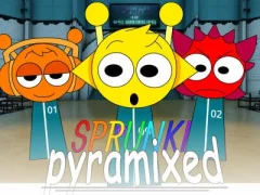 Gêm Sprunki Pyramixed: Squid Game ar-lein