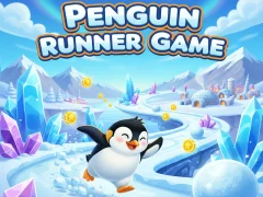 Gêm Penguin Runner Game ar-lein