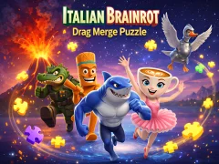 Gêm Italian Brainrot Drag Merge Puzzle ar-lein