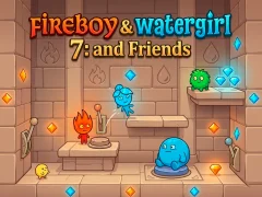Gêm Fireboy & Watergirl 7: and Friends ar-lein