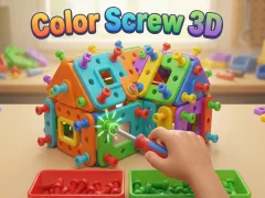 Gêm Color Screw 3D ar-lein