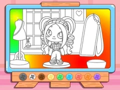 Gêm Coloring Book: Avatar Girl Dress Up Shopping ar-lein