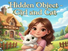 Gêm Hidden Object - Girl and Cat ar-lein