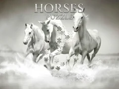 Gêm Horses Puzzle ar-lein