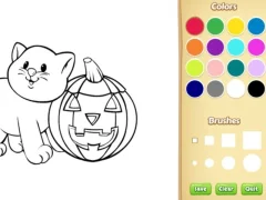 Gêm Halloween Coloring Book ar-lein