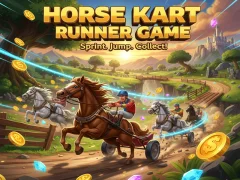 Gêm Horse Kart Runner Game ar-lein