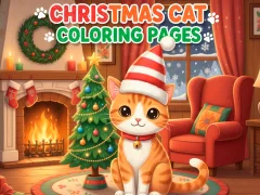 Gêm Christmas Cat Coloring Pages ar-lein