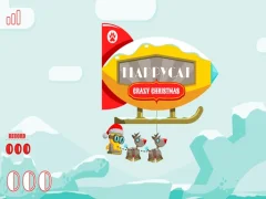 Gêm FlappyCat Crazy Christmas ar-lein