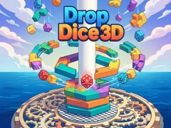 Gêm Drop Dice 3D ar-lein
