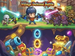 Gêm Village Defense Battle ar-lein