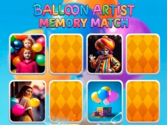 Gêm Balloon Artist Memory Match ar-lein