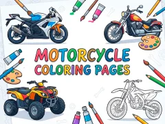 Gêm Motorcycle Coloring Pages ar-lein