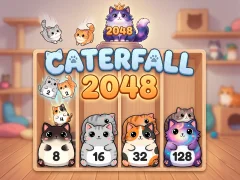 Gêm Caterfall 2048 ar-lein