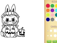 Gêm Halloween Labubu Coloring & Drawing Game ar-lein