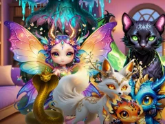 Gêm Mysterious Familiars Enchanted Bestiary ar-lein