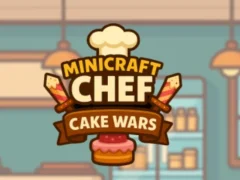 Gêm Minicraft Chef Cake Wars ar-lein