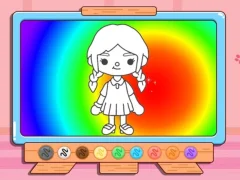Gêm Coloring Book: Toca Boca Girl ar-lein