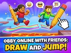Gêm Obby online with friends: Draw and Jump! ar-lein